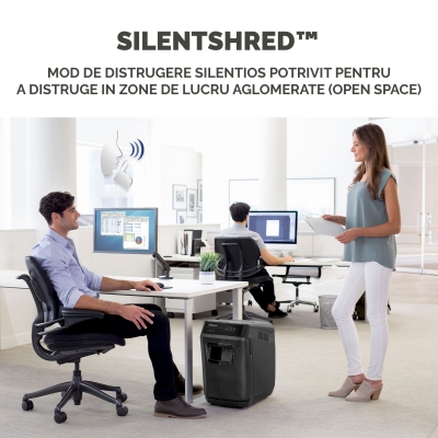 Distrugator documente automat, P5, 200 coli, micro cut, 32 litri, Automax 200M Fellowes