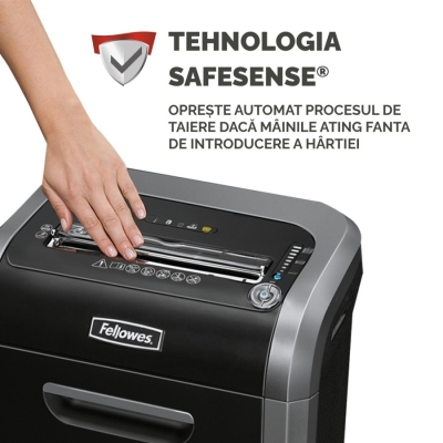 Distrugator documente manual, P4, 16 coli, cross cut, Powershred 79Ci Fellowes