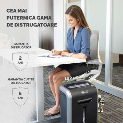 Distrugator documente manual, P4, 16 coli, cross cut, Powershred 79Ci Fellowes