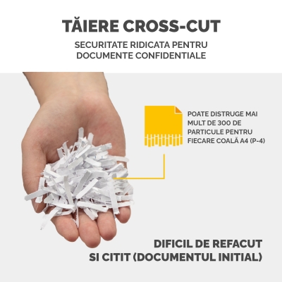 Distrugator documente automat, P4, 150 coli, cross cut, AutoMax 150C Fellowes 