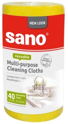 Lavete galbene Sano Sushi Cloth, 27 x 28 cm, 40buc/rola