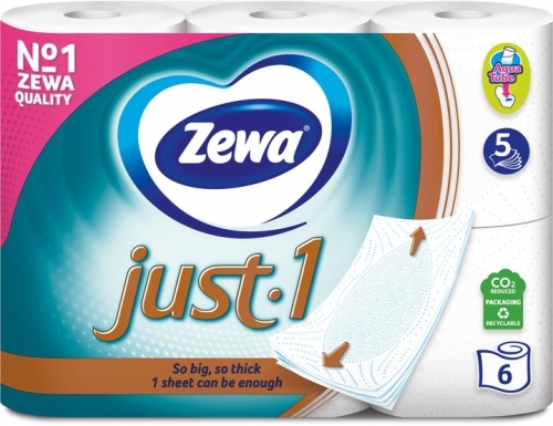 Hartie igienica Zewa 5 straturi, 6 role/set, Just-1