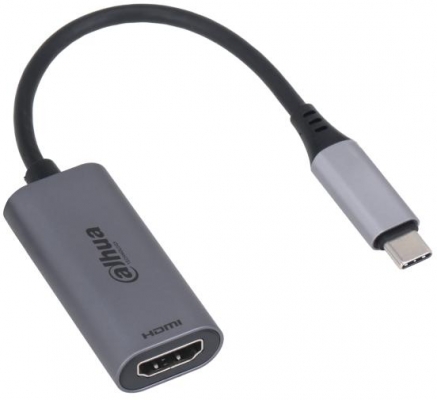 Dahua USB 3.1 Type-C to HDMI Adapter Docking, In:USB 3.1 Type-C, Out: 1xHDMI (Supports 4K@60 Hz), Aluminum Alloy