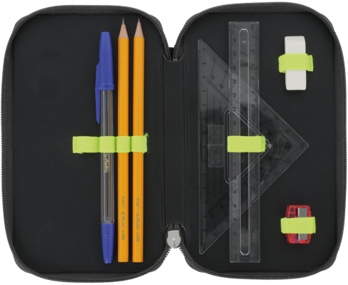 Penar echipat 2 compartimente 23 piese, Herlitz, motiv Wild Life