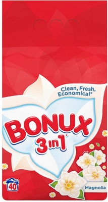 Bonux Detergent automat 3 in 1 Magnolia, 40 spalari, 4 kg 500601