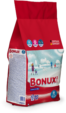 Detergent rufe automat, 90 spalari, 3 in 1, Ice Fresh, 5.85 kg, Bonux