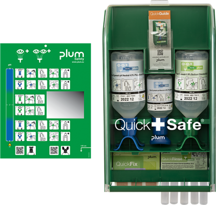 Trusa sanitara de prim ajutor, fixa, QuickSafe Pentru Industria chimica, Plum