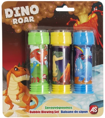 Set tuburi cu lichid pentru baloane de sapun Dinozauri 3 buc/set As Toys