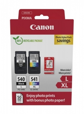 Pachet foto 2 cartuse Canon PG-540L/CL-541XL cu hartie foto 10x15 50 coli