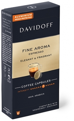 Cutie 10 capsule cafea compatibile Nespresso Cafe Fine Aroma Espresso Davidoff