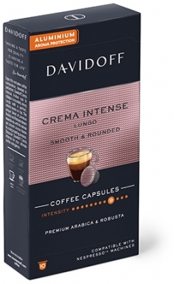 Cutie 10 capsule cafea compatibile Nespresso Cafe Crema Intense Lungo Davidoff