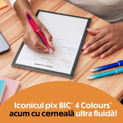 Pix BIC, 4 culori, smooth gradient, cerneala, hybrid, 1.00mm