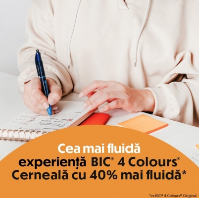 Pix BIC, 4 culori, smooth drop, cerneala, hybrid, 1.00mm