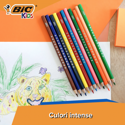 Creioane colorate BIC, din lemn, Evolution Smooth, 2.9mm 12 buc/set