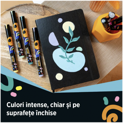 Markere cu vopsea BIC Intensity, culori asortate, 4 buc/set