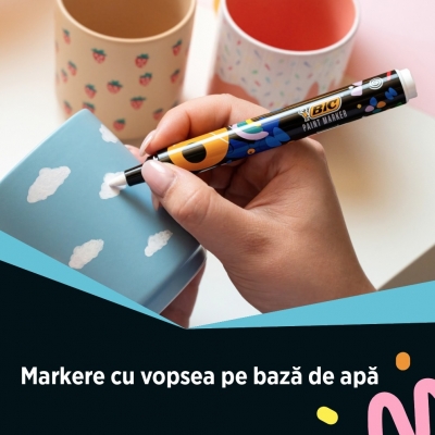 Markere cu vopsea BIC Intensity, culori asortate, 1.5mm, cutie 12 buc/set