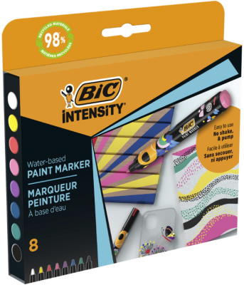 Markere cu vopsea BIC Intensity, 8 buc/set