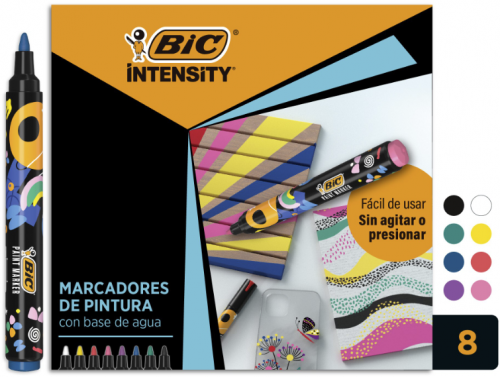 Markere cu vopsea BIC Intensity, 8 buc/set