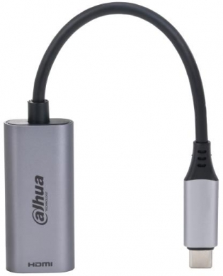 Dahua USB 3.1 Type-C to HDMI Adapter Docking, In:USB 3.1 Type-C, Out: 1xHDMI (Supports 4K@60 Hz), Aluminum Alloy