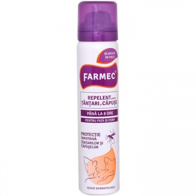 Spray Farmec, repelent pentru tantari si capuse, 150 ml