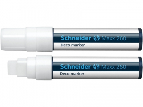 Marker Deco Maxx 260, culoare alb, Schneider 