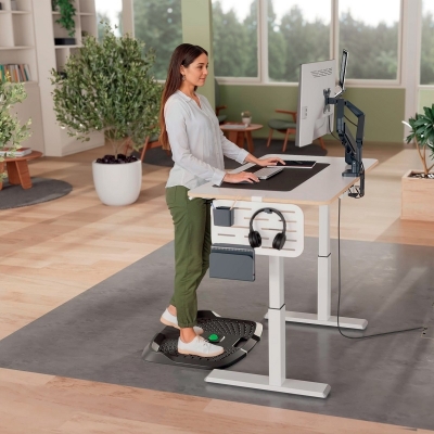 Covor ergonomic Leitz Ergo, pentru picioare, anti-oboseala, negru