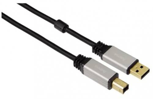 Cablu USB A - USB B, 1.8 m, negru, Hama 