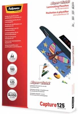Folii laminare A4 125 mic Superquick 100 buc/set Fellowes