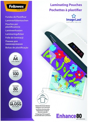 Folii laminare A4 80 mic 100 buc/set Fellowes