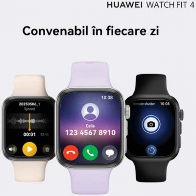 Smartwatch HUAWEI Watch Fit 4, Android/iOS, GPS, Black