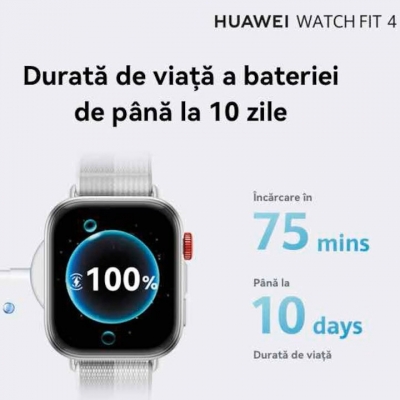 Smartwatch HUAWEI Watch Fit 4, Android/iOS, GPS, Black
