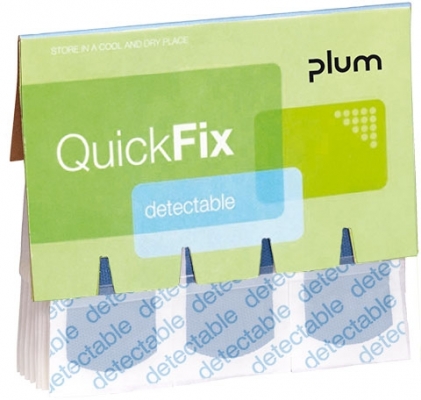 Plasturi QuickFix, set 45 bucati, detectabili, Plum