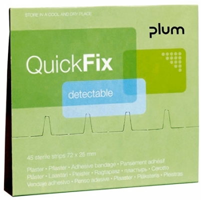 Plasturi QuickFix, set 45 bucati, detectabili, Plum