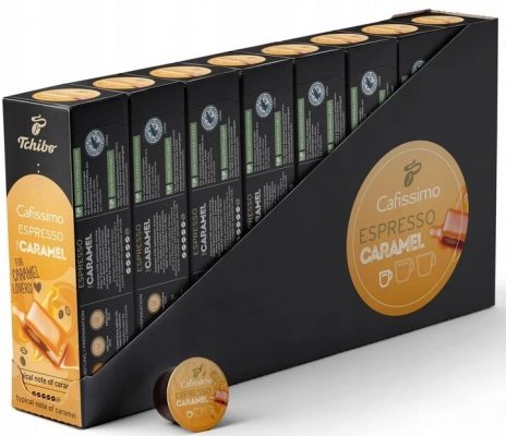 Cutie 10 capsule cafea Tchibo Cafissimo Espresso Caramel 8 buc/set