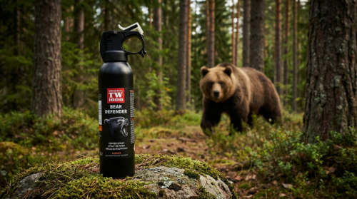 Kit aparare impotriva ursilor, spray autoaparare cu piper Bear Defender TW1000 si Husa - teaca TW1000