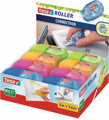 Corector mini roller Eco Logo 6 m x 5 mm Tesa
