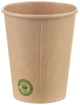 Pahare carton biodegradabile kraft 240ml 50buc/set Biodeck