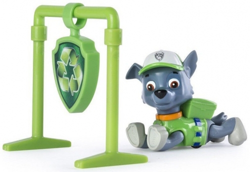 Figurina Rocky, 6.3 cm cu insigna Paw Patrol Spin Master