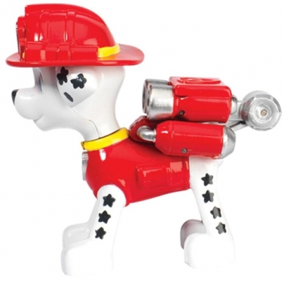 Figurina Marshall pompier, 6.3 cm cu insigna Paw Patrol Spin Master