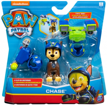 PATRULA CATELUSILOR FIGURINA DE ACTIUNE POLITISTUL CHASE CU 2 UNIFORME SPIN MASTER