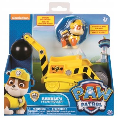 Figurina cu autovehicul Buldozerul lui Rubble Patrula Catelusilor Spin Master