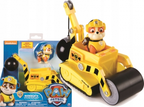 Figurina cu autovehicul Buldozerul lui Rubble Patrula Catelusilor Spin Master