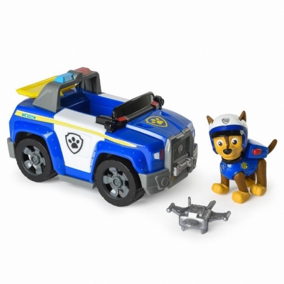 Figurina Chase cu autovehicul Paw Patrol Spin Master