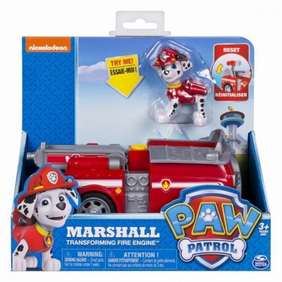 Figurina Marshall cu autovehicul Masina de pompieri Paw Patrol Spin Master