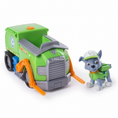 Figurina cu autovehicul Remorcherul lui Rocky Paw Patrol Spin Master