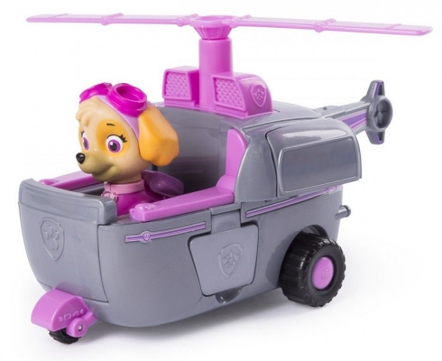 Figurina Elicopterul lui Skye cu autovehicul roz Paw Patrol Spin Master
