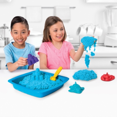 Set complet nisip kinetic, albastru Spin Master