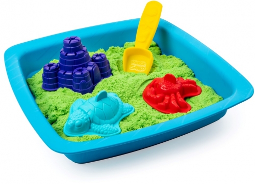 Set complet nisip kinetic, verde Spin Master