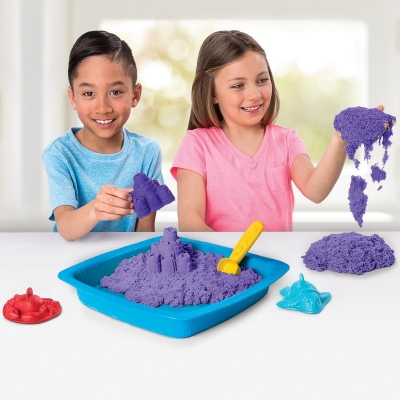 Set complet nisip kinetic Sand, mov Spin Master