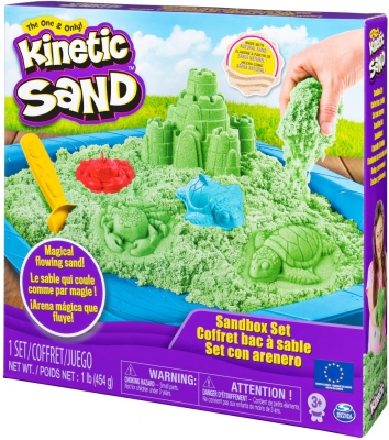 Nisip kinetic, set complet verde, 454 gr Spin Master